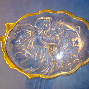 Holiday Mikasa Crystal Candy dish decorative